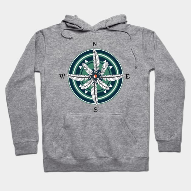 Follow your dreams compass rose Hoodie by Your Not a Local